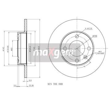 Brzdový kotouč MAXGEAR 19-0759