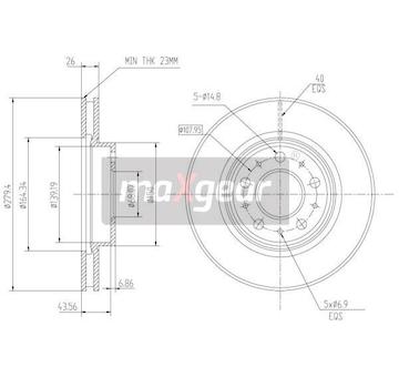 Brzdový kotouč MAXGEAR 19-0761