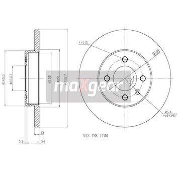 Brzdový kotouč MAXGEAR 19-0767