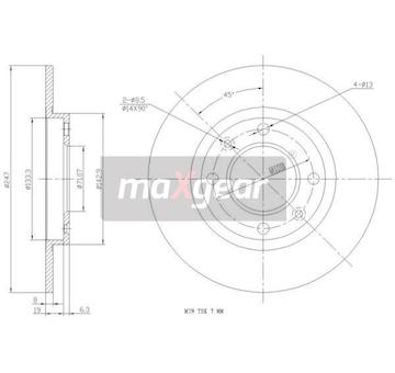 Brzdový kotouč MAXGEAR 19-0769