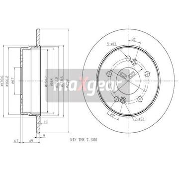 Brzdový kotouč MAXGEAR 19-0770