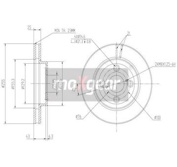 Brzdový kotouč MAXGEAR 19-0777