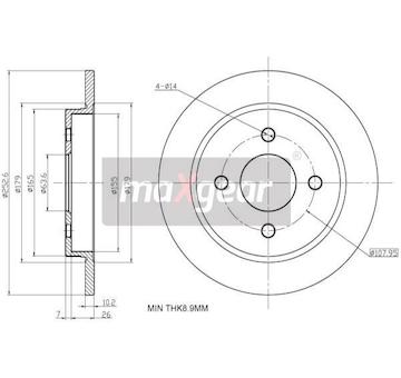 Brzdový kotouč MAXGEAR 19-0781