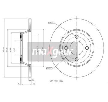 Brzdový kotouč MAXGEAR 19-0782