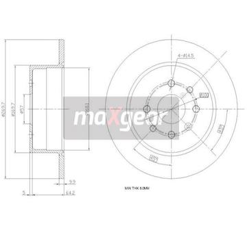 Brzdový kotouč MAXGEAR 19-0788