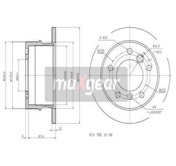 Brzdový kotouč MAXGEAR 19-0793MAX