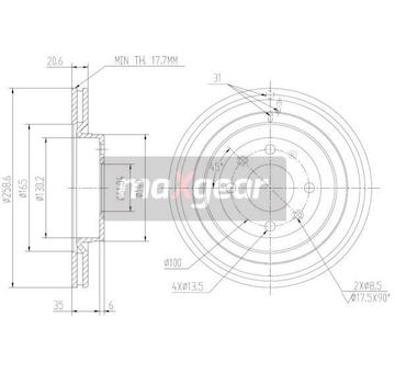 Brzdový kotouč MAXGEAR 19-0796MAX