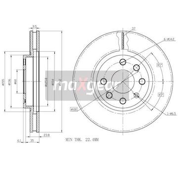 Brzdový kotouč MAXGEAR 19-0808