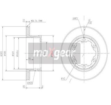 Brzdový kotouč MAXGEAR 19-0809