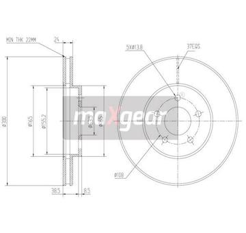 Brzdový kotouč MAXGEAR 19-0811