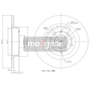 Brzdový kotouč MAXGEAR 19-0813