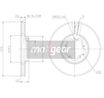 Brzdový kotouč MAXGEAR 19-0814