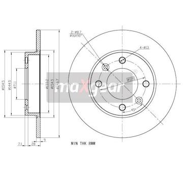 Brzdový kotouč MAXGEAR 19-0817