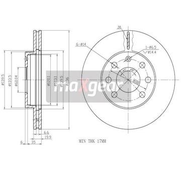 Brzdový kotouč MAXGEAR 19-0818