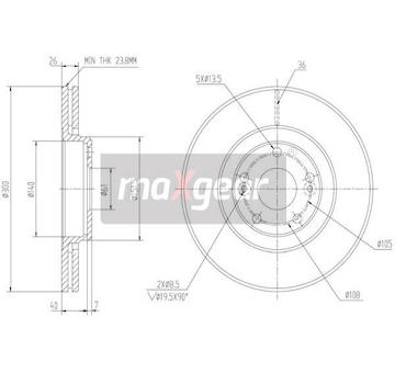 Brzdový kotouč MAXGEAR 19-0819