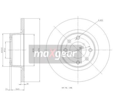 Brzdový kotouč MAXGEAR 19-0833