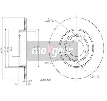 Brzdový kotouč MAXGEAR 19-0840