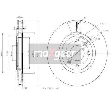 Brzdový kotouč MAXGEAR 19-0842