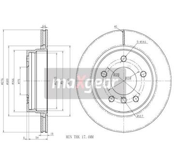 Brzdový kotouč MAXGEAR 19-0846
