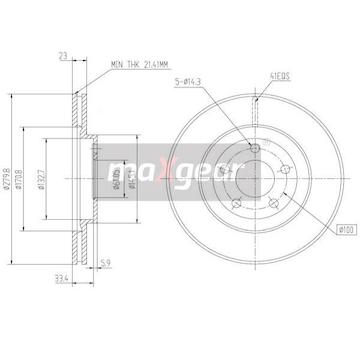 Brzdový kotouč MAXGEAR 19-0916