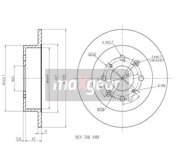 Brzdový kotouč MAXGEAR 19-0922