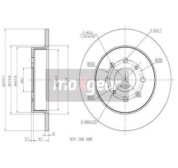 Brzdový kotouč MAXGEAR 19-0923