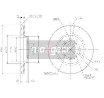 Brzdový kotouč MAXGEAR 19-0924