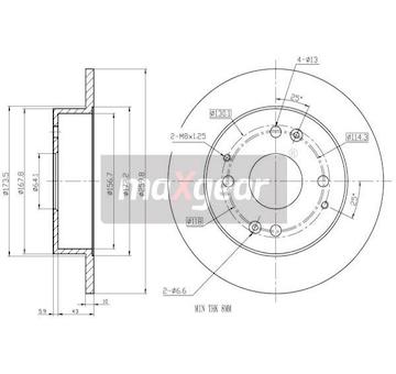 Brzdový kotouč MAXGEAR 19-0931