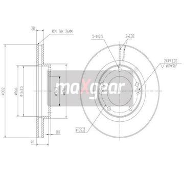 Brzdový kotouč MAXGEAR 19-0938