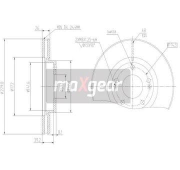 Brzdový kotouč MAXGEAR 19-0939