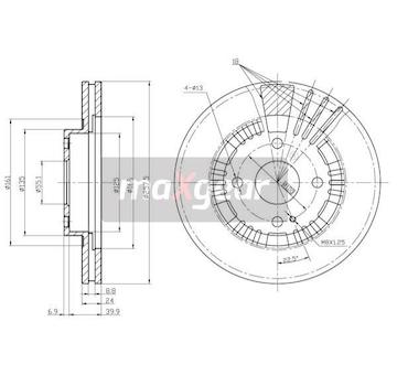 Brzdový kotouč MAXGEAR 19-0942