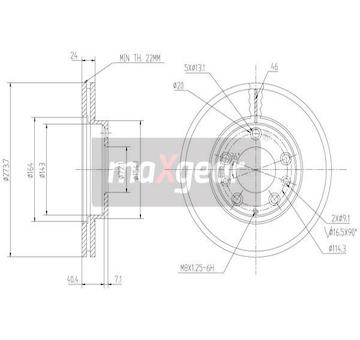 Brzdový kotouč MAXGEAR 19-0944