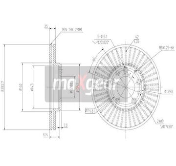 Brzdový kotouč MAXGEAR 19-0945
