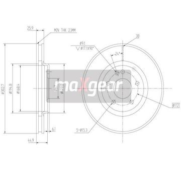 Brzdový kotouč MAXGEAR 19-0947