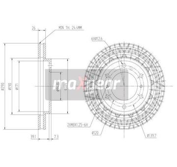 Brzdový kotouč MAXGEAR 19-0948