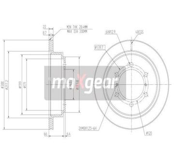 Brzdový kotouč MAXGEAR 19-0949
