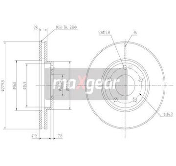 Brzdový kotouč MAXGEAR 19-0951