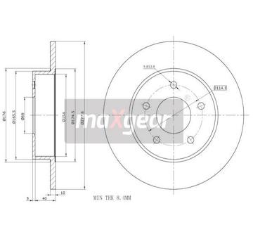 Brzdový kotouč MAXGEAR 19-0955