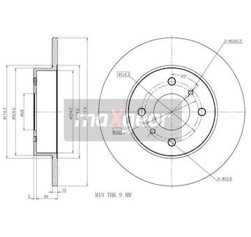 Brzdový kotouč MAXGEAR 19-0959