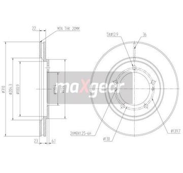 Brzdový kotouč MAXGEAR 19-0960