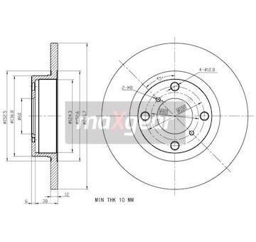 Brzdový kotouč MAXGEAR 19-0961