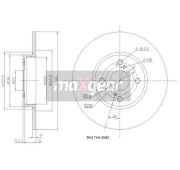 Brzdový kotouč MAXGEAR 19-0965