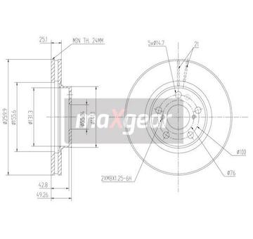 Brzdový kotouč MAXGEAR 19-0967