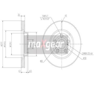Brzdový kotouč MAXGEAR 19-0968