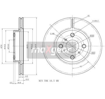 Brzdový kotouč MAXGEAR 19-0970