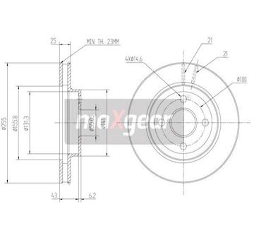 Brzdový kotouč MAXGEAR 19-0972