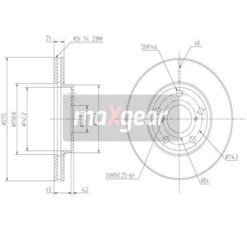 Brzdový kotouč MAXGEAR 19-0973