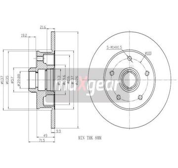 Brzdový kotouč MAXGEAR 19-0977