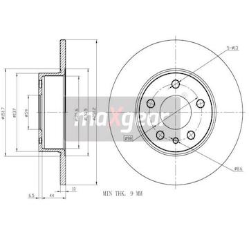 Brzdový kotouč MAXGEAR 19-0981