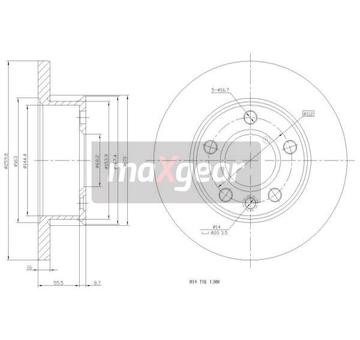Brzdový kotouč MAXGEAR 19-0983